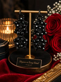 Image 5 of Midnight Glam Statement Earrings