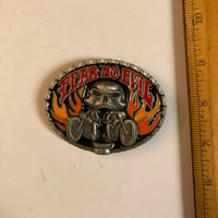 Image 1 of 1995 Fear no evil belt buckle 