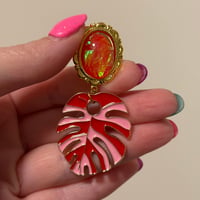 Red Opal Leaf Dangles (sizes 2g-5/8)