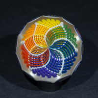 Image 1 of Rainbow Reticello Murrini Pinwheel Marble 2