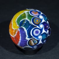 Image 3 of Rainbow Reticello Murrini Pinwheel Marble 2