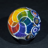 Image 2 of Rainbow Reticello Murrini Pinwheel Marble 2