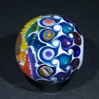 Image 4 of Rainbow Reticello Murrini Pinwheel Marble 2