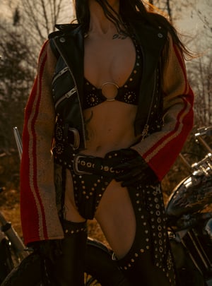 Image of Toxic Vision Golden Hour biker jacket