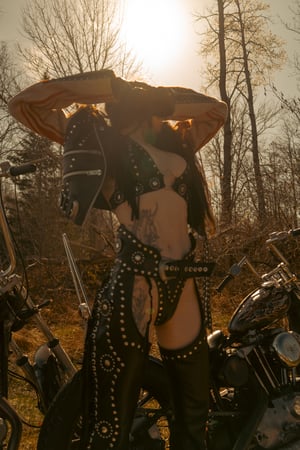 Image of Toxic Vision Golden Hour biker jacket