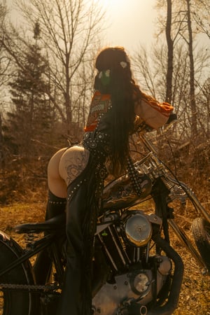 Image of Toxic Vision Golden Hour biker jacket