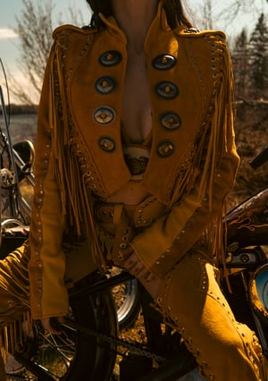 Image of Toxic Vision Golden Hour fringe jacket