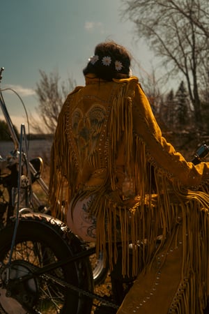 Image of Toxic Vision Golden Hour fringe jacket