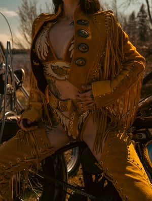 Image of Toxic Vision Golden Hour fringe jacket