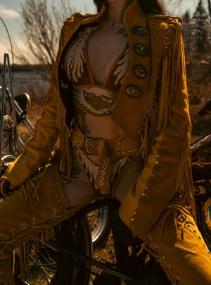 Image of Toxic Vision Golden Hour fringe jacket