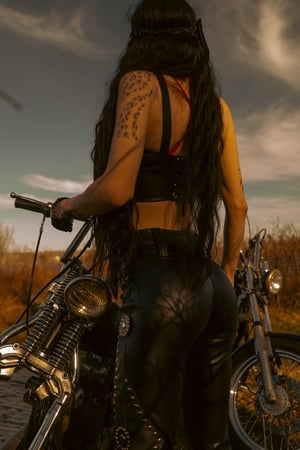 Image of Toxic Vision Golden Hour leather bustier top