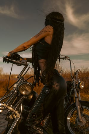 Image of Toxic Vision Golden Hour leather bustier top
