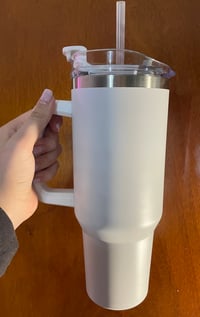 40 oz White Stainless Steel Cup 