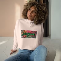 Image 3 of Just Bloom Crop Hoodie — Floral Graphic Cropped Hoodie for Women