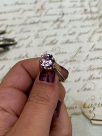 Image 6 of Bague en argent massif et améthyste, années 40-50, taille 59