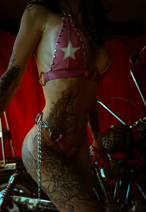 Image of Toxic Vision Jolene leather bikini bottoms