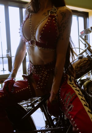 Image of Toxic Vision Red Racer chaps