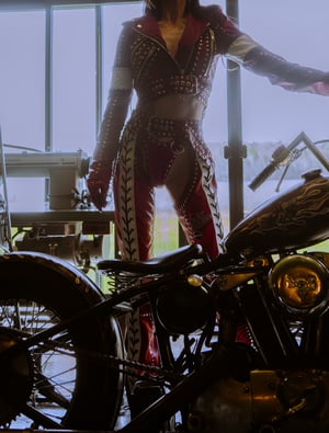 Image of Toxic Vision Red Racer chaps