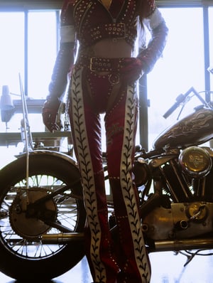 Image of Toxic Vision Red Racer chaps