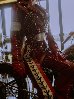 Image of Toxic Vision Red Racer biker jacket