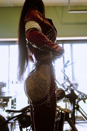 Image of Toxic Vision Red Racer biker jacket