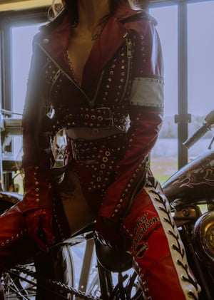 Image of Toxic Vision Red Racer biker jacket