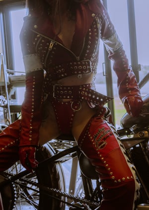 Image of Toxic Vision Red Racer biker jacket