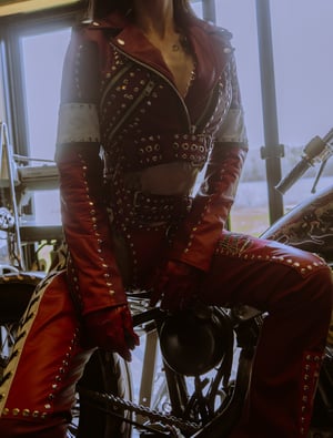 Image of Toxic Vision Red Racer biker jacket
