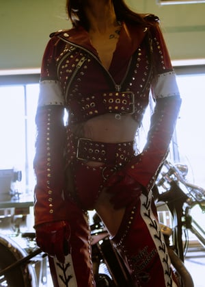 Image of Toxic Vision Red Racer biker jacket