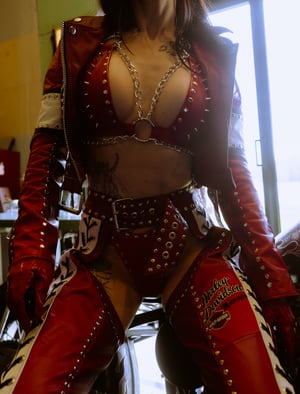 Image of Toxic Vision Red Racer biker jacket