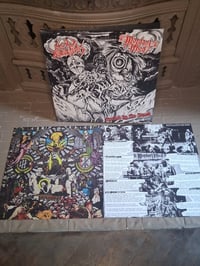 Image 4 of Lord Humongous//Mordant Rhed -Bonded by the Bomb! Split 12"(Black/red/white) gatefold