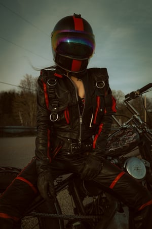 Image of Toxic Vision Road Warrior riding jacket LARGER SIZE