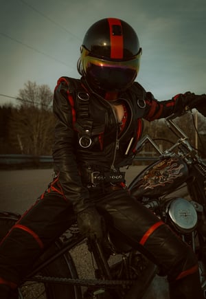 Image of Toxic Vision Road Warrior riding jacket LARGER SIZE