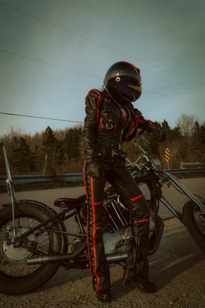 Image of Toxic Vision Road Warrior riding jacket LARGER SIZE