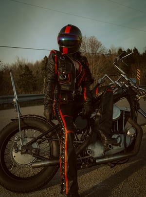 Image of Toxic Vision Road Warrior riding jacket LARGER SIZE