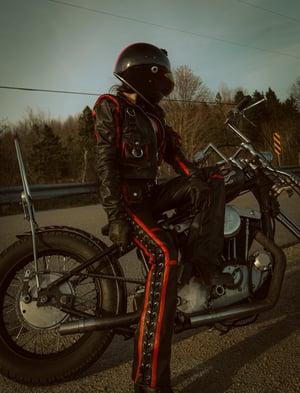 Image of Toxic Vision Road Warrior riding jacket LARGER SIZE