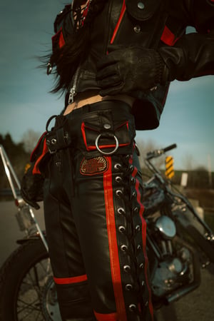 Image of Toxic Vision Road Warrior leather riding pants