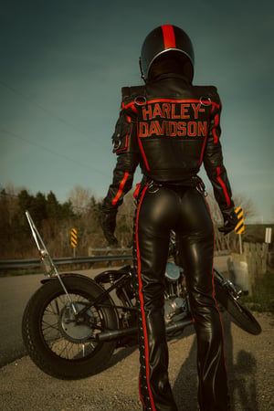 Image of Toxic Vision Road Warrior leather riding pants