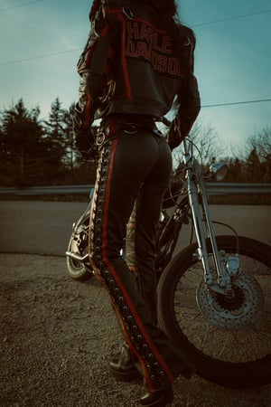 Image of Toxic Vision Road Warrior leather riding pants