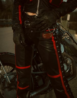Image of Toxic Vision Road Warrior leather riding pants