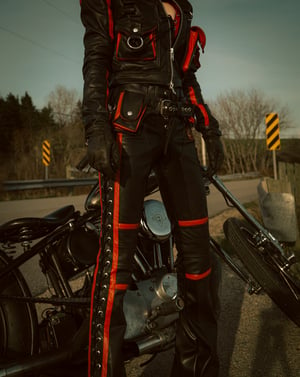 Image of Toxic Vision Road Warrior leather riding pants