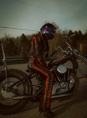 Image of Toxic Vision Road Warrior leather riding pants