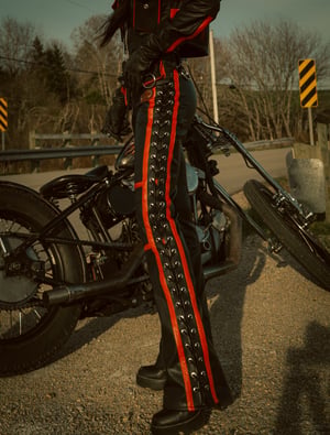 Image of Toxic Vision Road Warrior leather riding pants