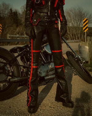 Image of Toxic Vision Road Warrior leather riding pants