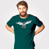 Image 1 of 'Batty about Megabats' - Adult t-shirt, dark green