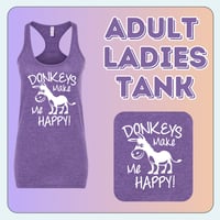 Image 1 of Ladies Adult Happy Donkey Tank Top