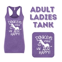 Image 2 of Ladies Adult Happy Donkey Tank Top