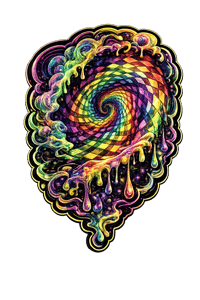 Image 2 of 🌌 PSYCHEDELIC RIPS – Cosmic Neon Die Cut Stickers