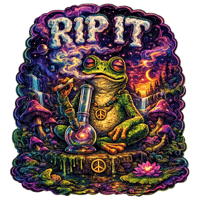 Image 3 of 🍄 FROG RIPPERS – Psychedelic Frog Die Cut Stickers