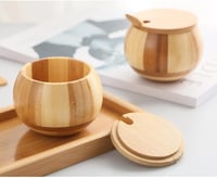 Image 6 of 👑The Armored Kingdom Salt & Spice Container-100% Natural Bamboo Wood-High Quality-Storage